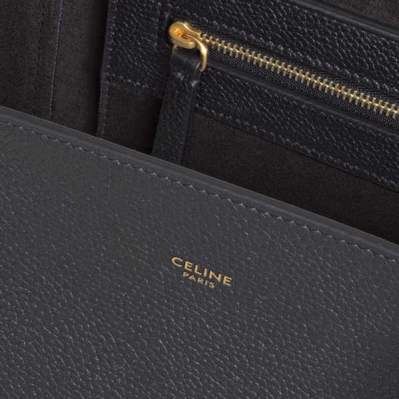 Black Celine Small Phantom in soft grained calfskin Cabas | CL-593091