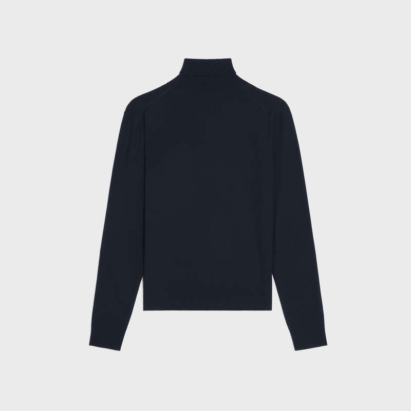 Black Celine TURTLENECK IN ICONIC MERINOS Knitwear | CL-592106