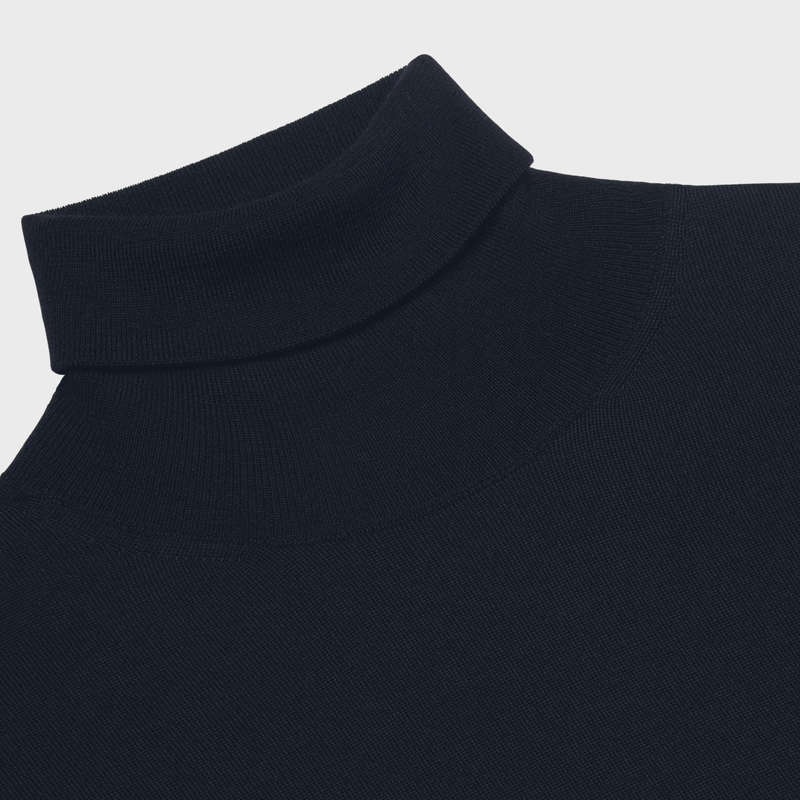 Black Celine TURTLENECK IN ICONIC MERINOS Knitwear | CL-592106