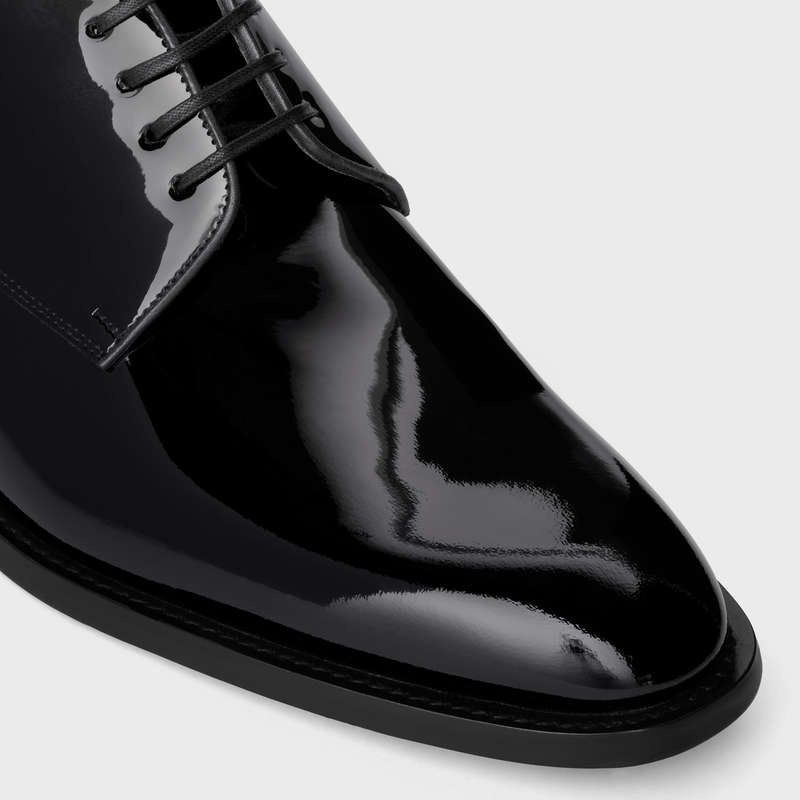 Black Celine TUXEDO DERBY in Patent calfskin Loafers | CL-591882