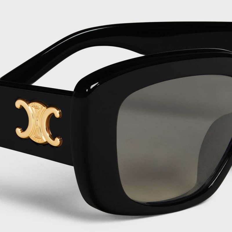 Black Celine Triomphe 04 in Acetate Sunglasses | CL-592391