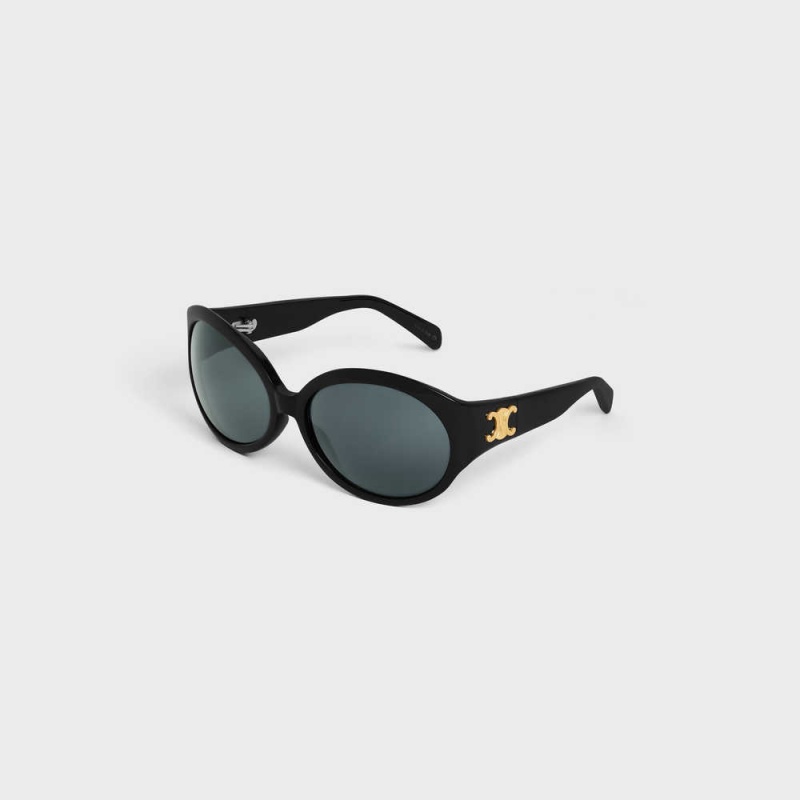 Black Celine Triomphe 11 in Acetate Sunglasses | CL-592372