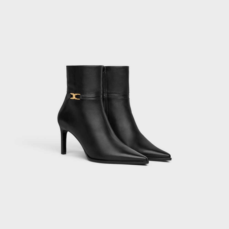 Black Celine VERNEUIL WITH TRIOMPHE in Calfskin Boots | CL-592493