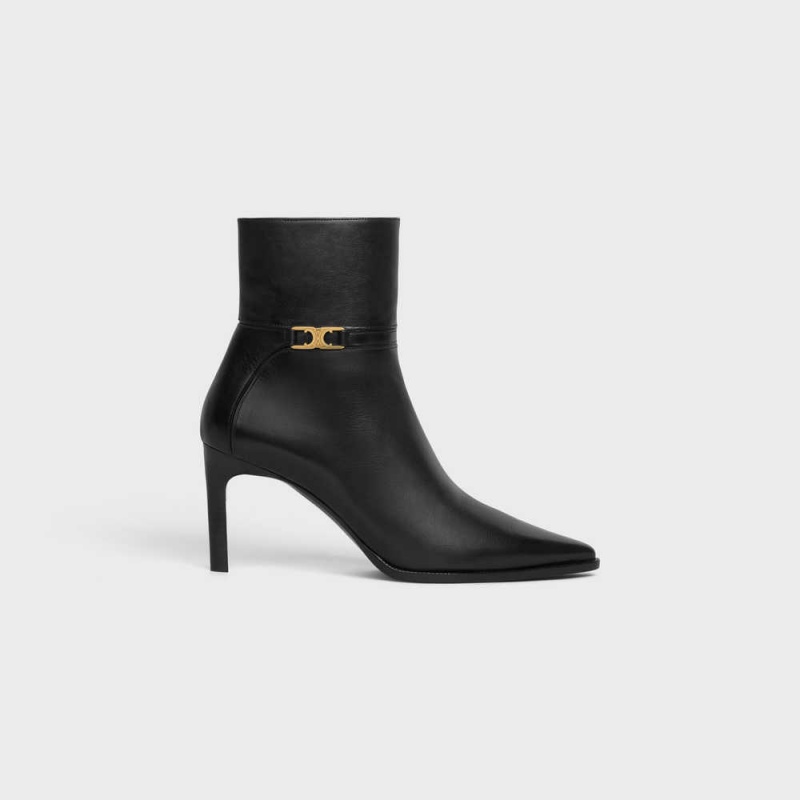 Black Celine VERNEUIL WITH TRIOMPHE in Calfskin Boots | CL-592493