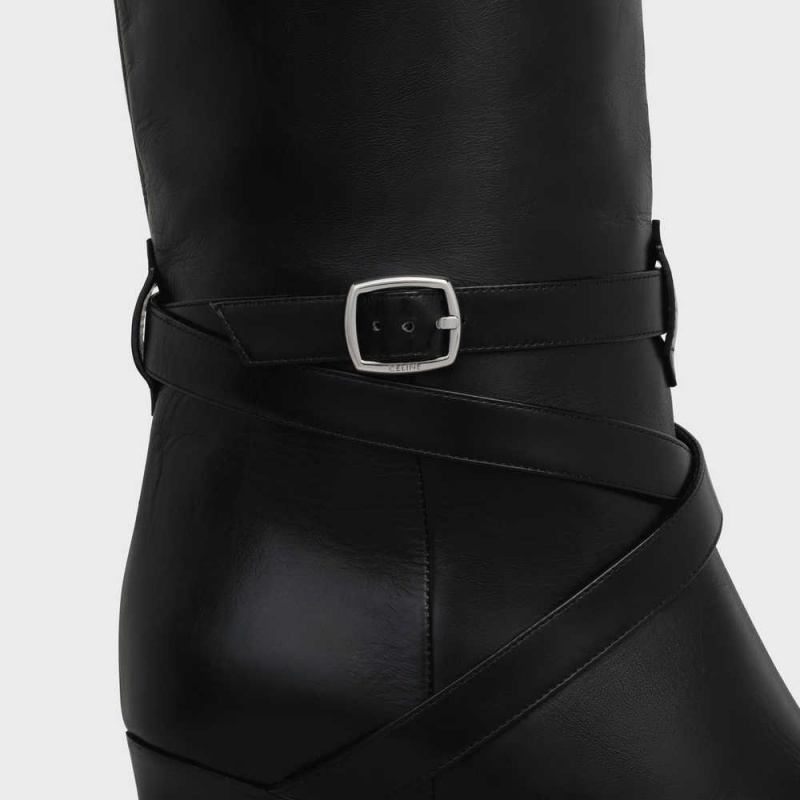 Black Celine Verneuil high in Calfskin Boots | CL-592518