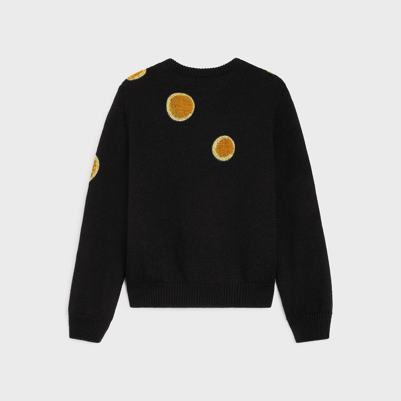 Black Celine crew neck in velvet wool Knitwear | CL-592089