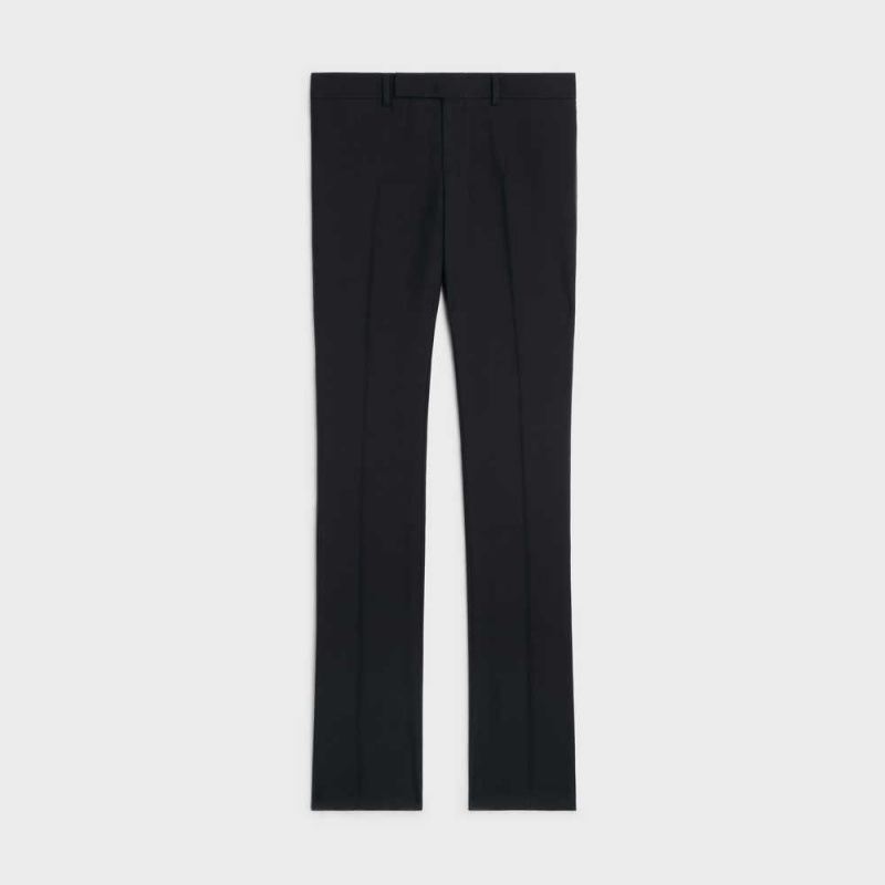 Black Celine dylan tux in mohair and silk Pants | CL-592734