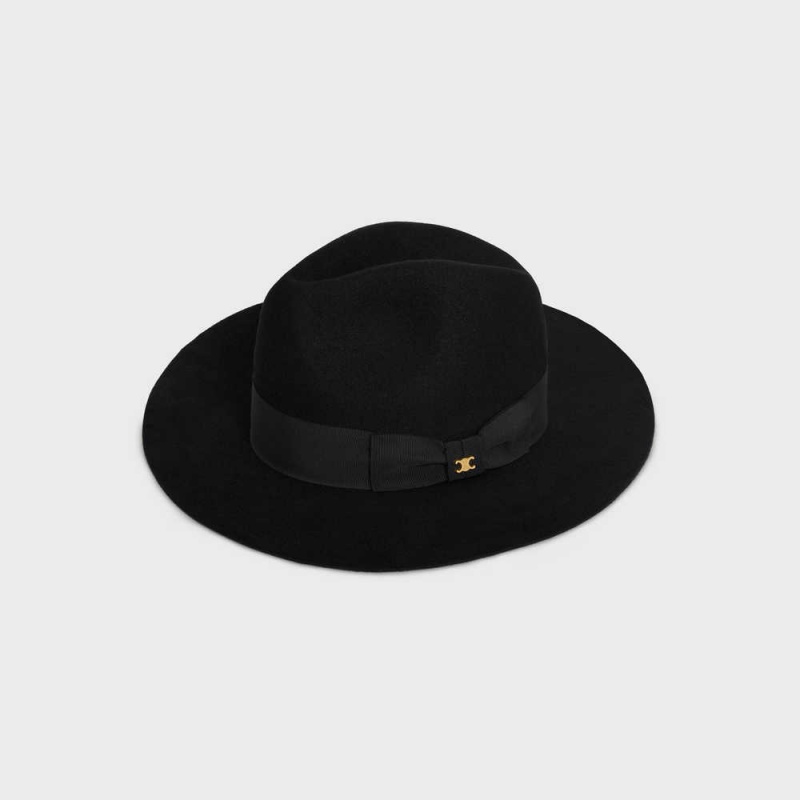 Black Celine fedora in felt Hat | CL-592339