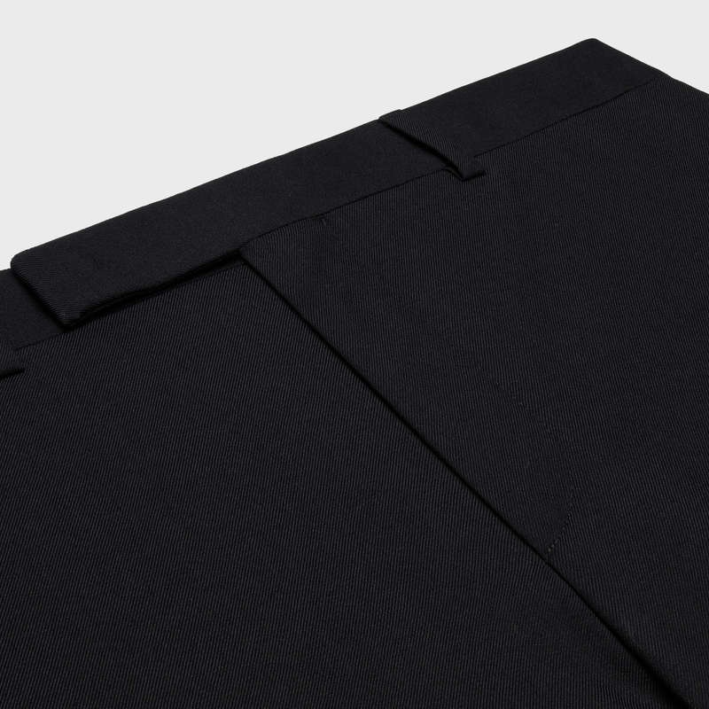 Black Celine flared in wool gabardine Trousers | CL-592011