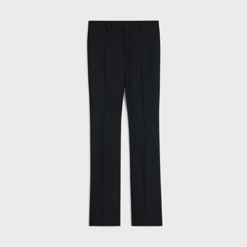 Black Celine flared in wool gabardine Trousers | CL-592011