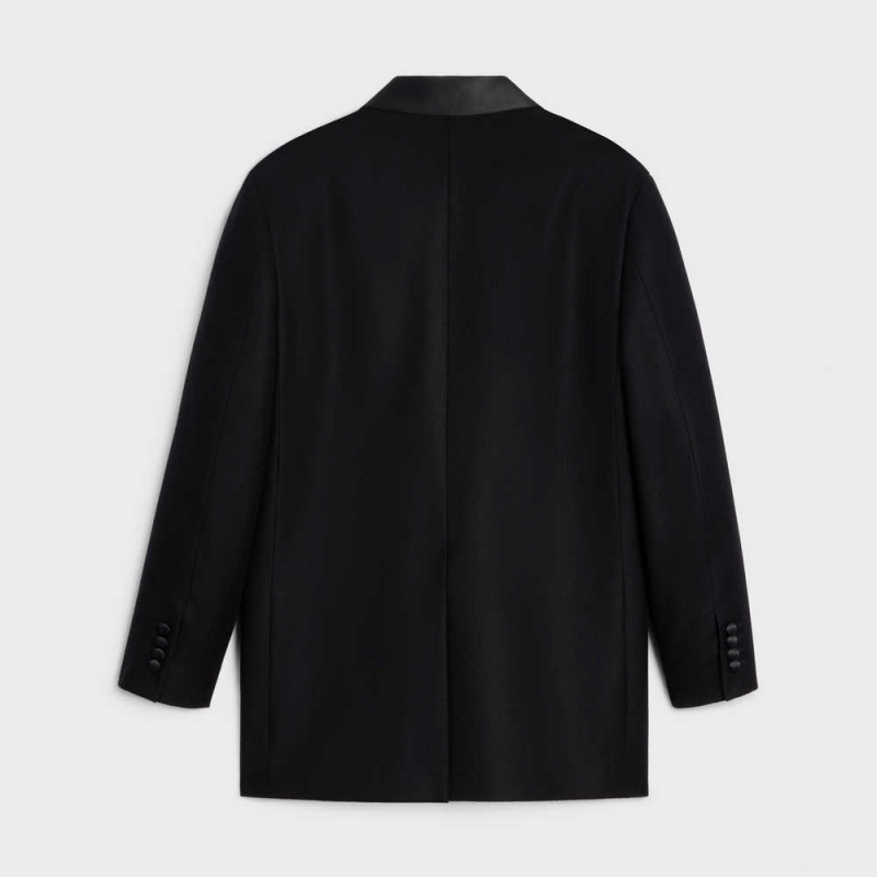 Black Celine garçon tux in cashmere flannel Jackets | CL-592668