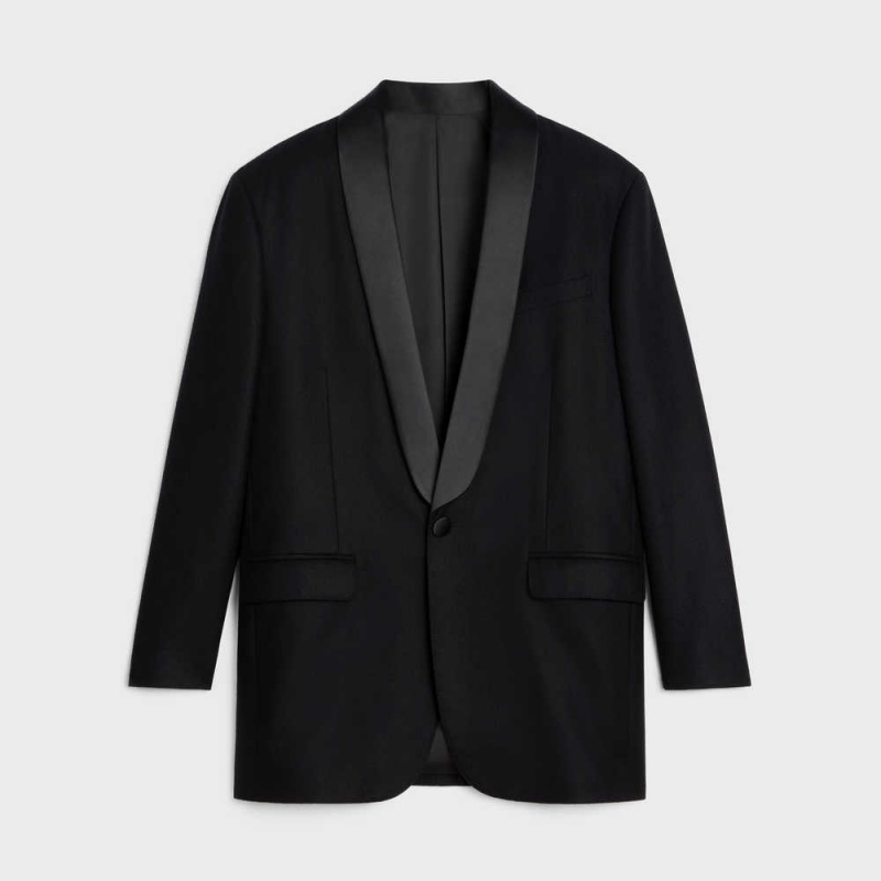 Black Celine garçon tux in cashmere flannel Jackets | CL-592668