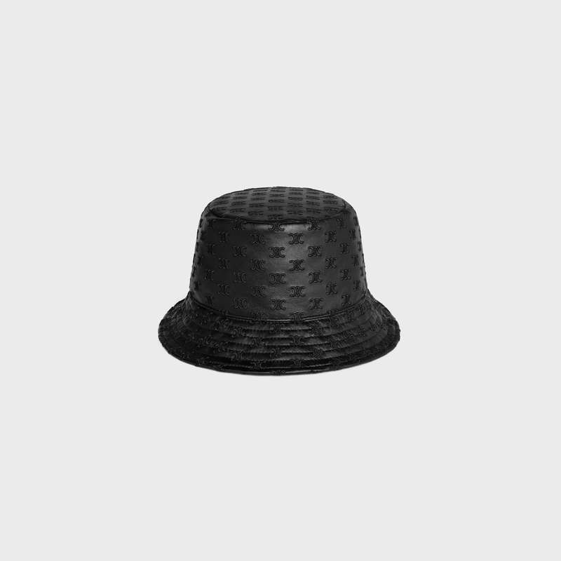 Black Celine triomphe bucket in soft Hat | CL-591704