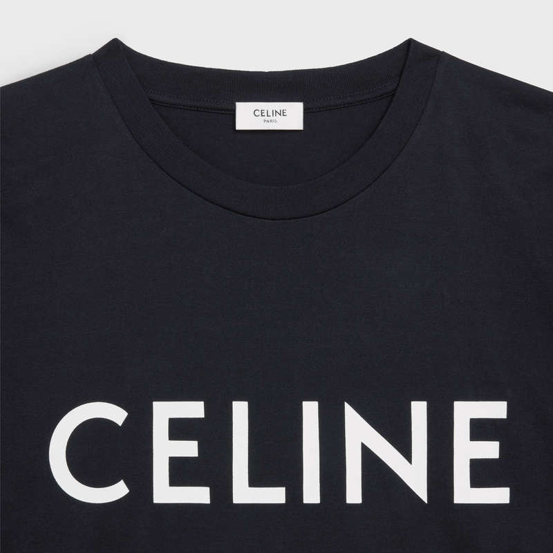 Black / white Celine LOOSE IN COTTON JERSEY T-shirts | CL-592137