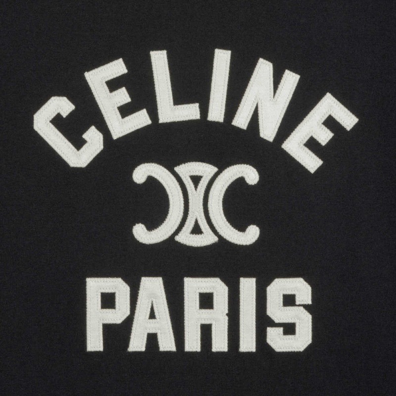 Black / white Celine Paris boxy in cotton jersey T-shirts | CL-592787