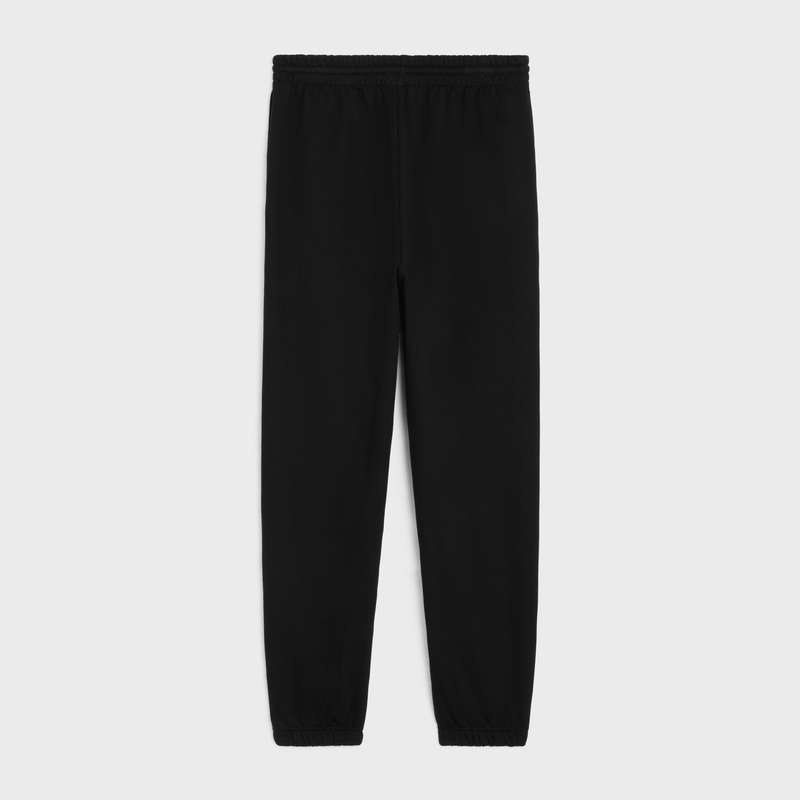 Black / white Celine triomphe track in cotton and cashmere Pants | CL-592032