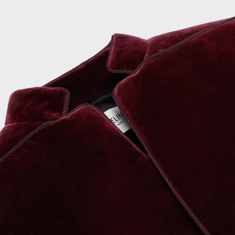 Bordeaux Celine Victorian in cotton velvet Jackets | CL-592652