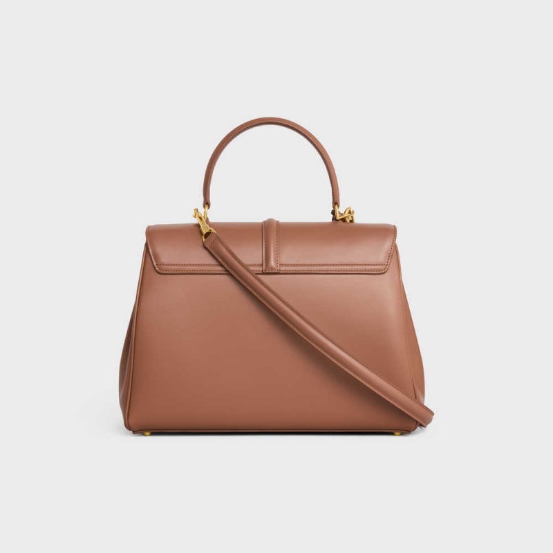 Bronze Celine Classique Bag in satinated calfskin 16 | CL-593281