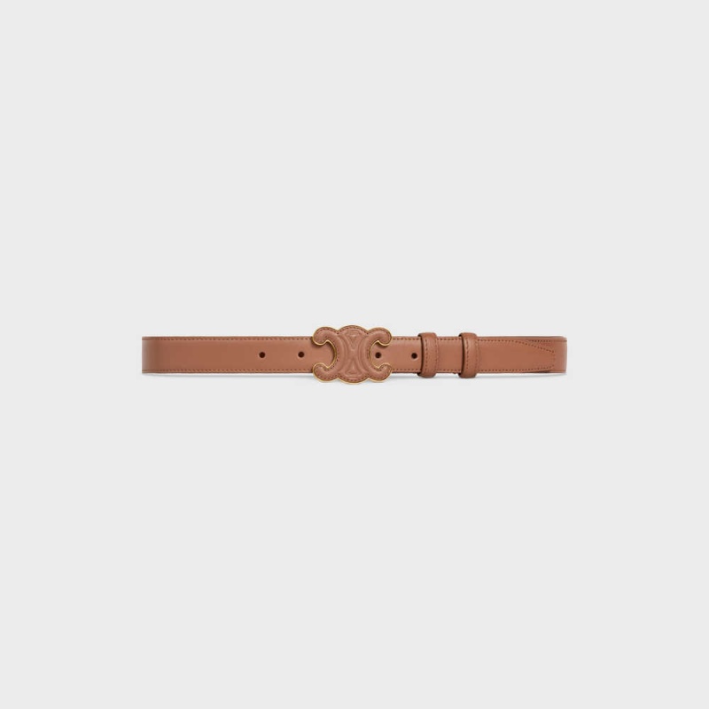 Bronze Celine MEDIUM CUIR TRIOMPHE in Taurillon Leather Belts | CL-592483