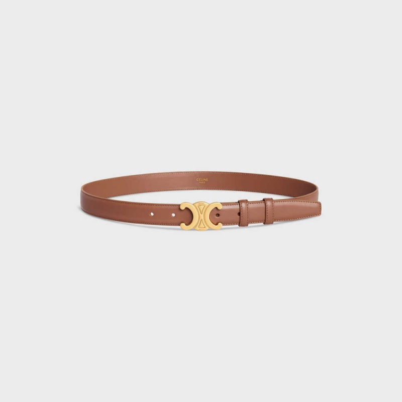 Bronze Celine Medium Triomphe in Taurillon Leather Belts | CL-592454