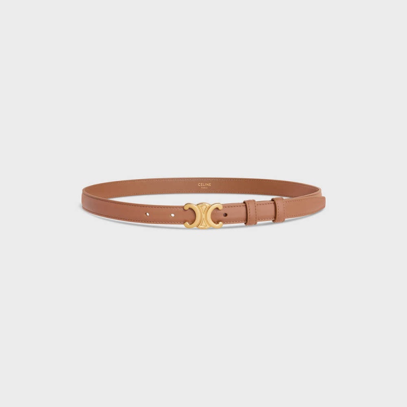 Bronze Celine Small Triomphe in Taurillon Leather Belts | CL-592467