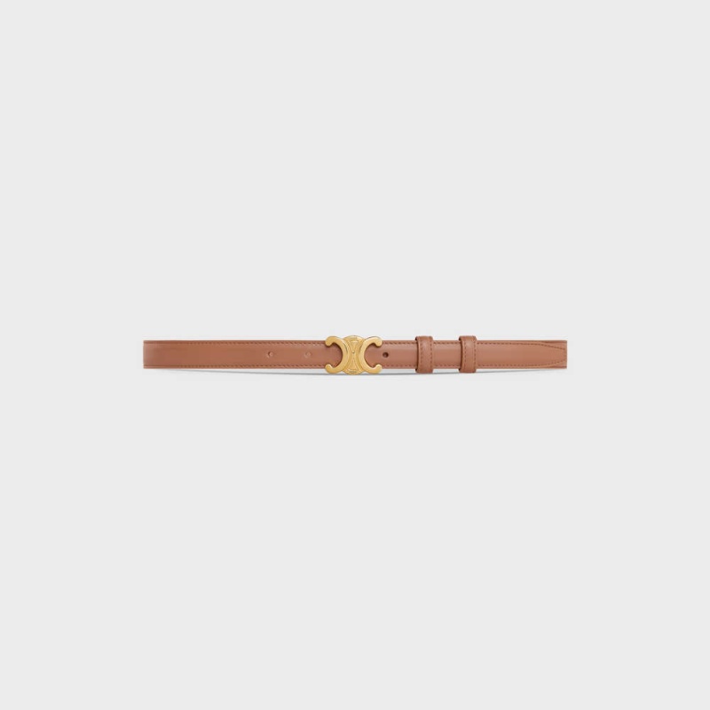 Bronze Celine Small Triomphe in Taurillon Leather Belts | CL-592467