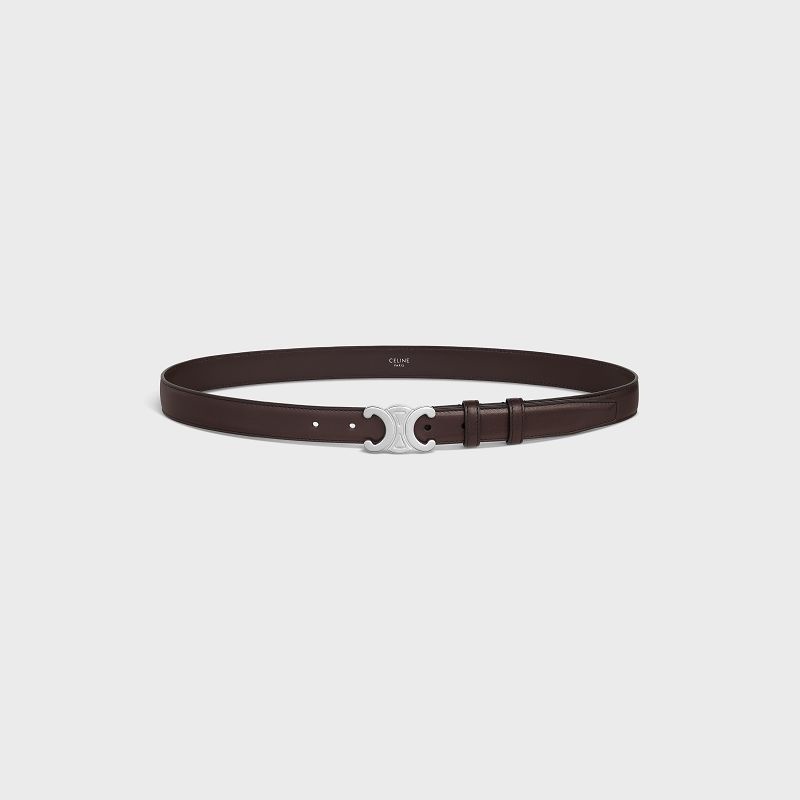 Brown Celine Medium Triomphe in Natural Calfskin Belts | CL-591763