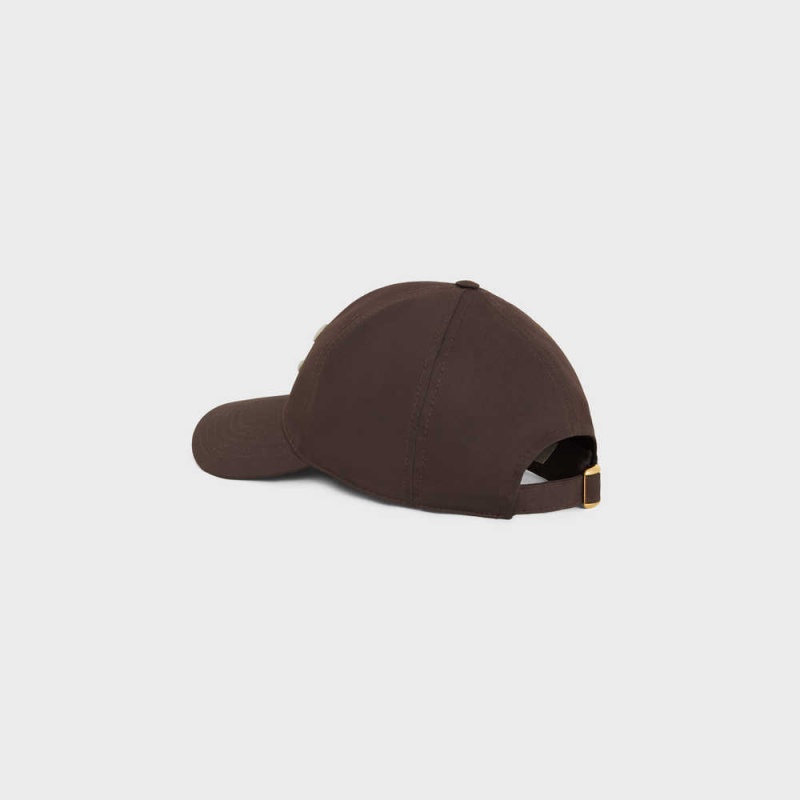 Cacao Celine TRIOMPHE BASEBALL IN COTTON Cap | CL-592352