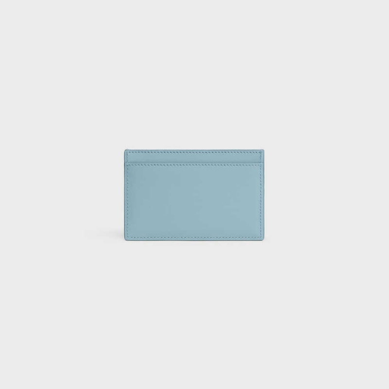 California Blue Celine CUIR TRIOMPHE SHINY CALFSKIN Card Holders | CL-592956