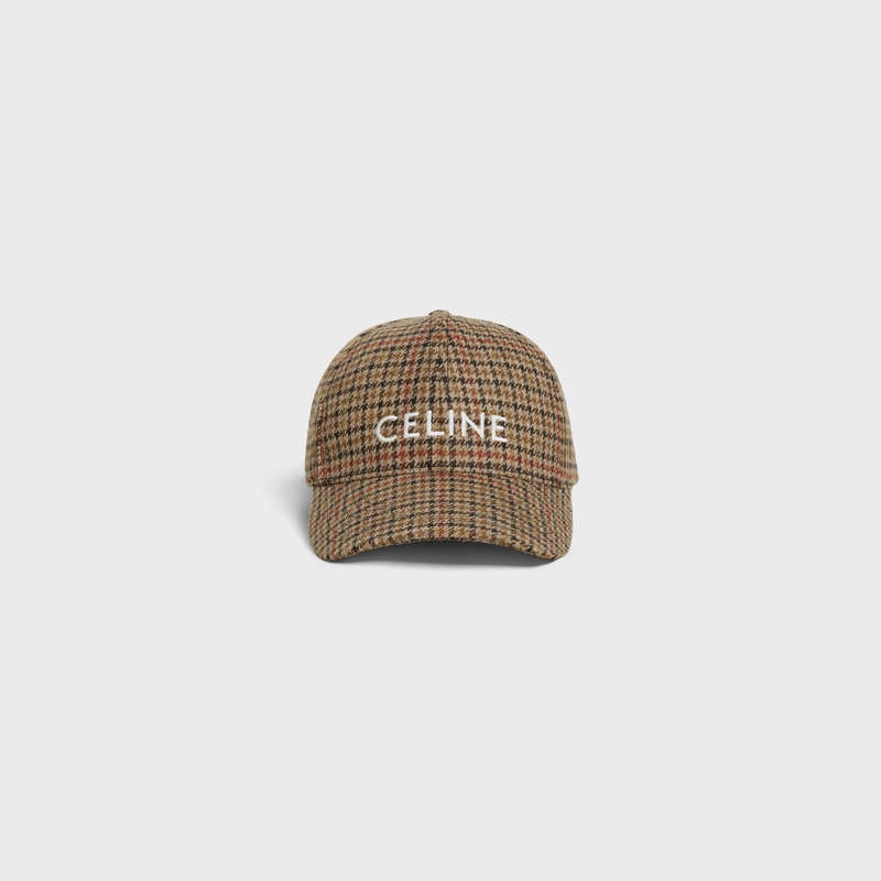 Camel / Brick Celine baseball in wool Cap | CL-591692