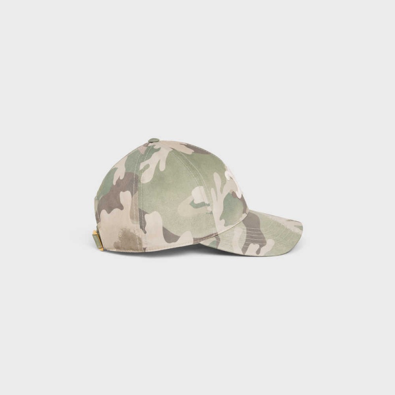 Camo Clair Celine baseball in camouflage cotton Cap | CL-592360