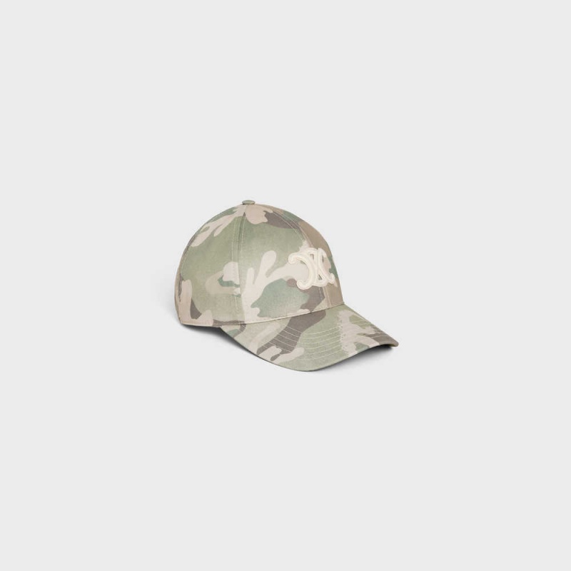 Camo Clair Celine baseball in camouflage cotton Cap | CL-592360