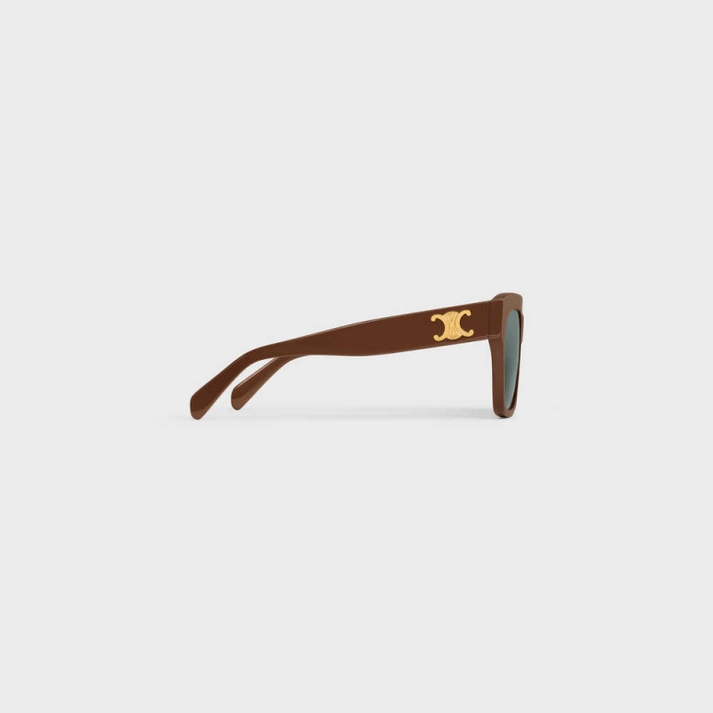 Chocolate Celine Triomphe 09 in Acetate Sunglasses | CL-592390