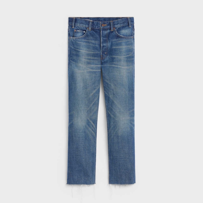 DARK UNION WASH Celine POLLY JEANS IN DARK UNION WASH DENIM Pants | CL-592713