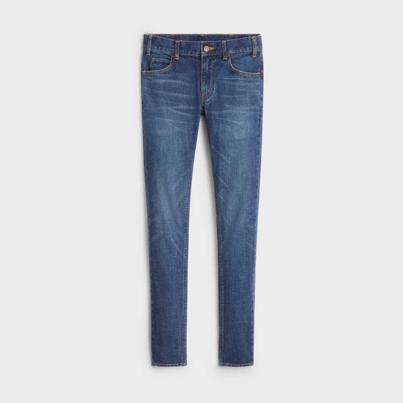 DARK UNION WASH Celine skinny jeans in dark union wash denim Pants | CL-592730