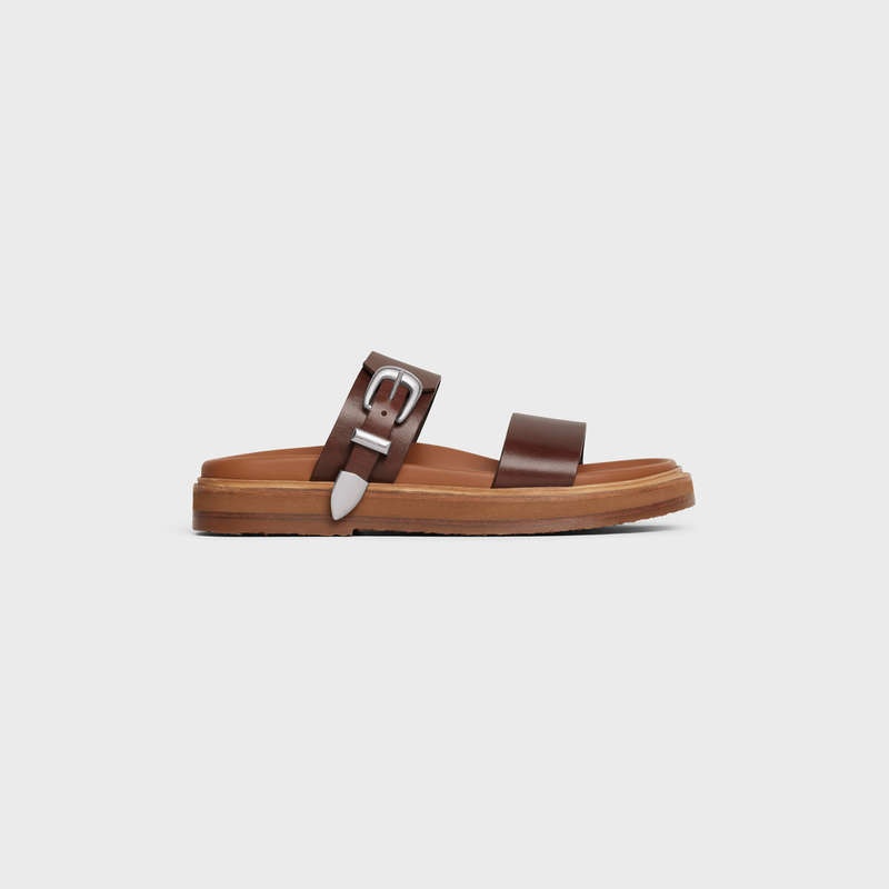 Dark Brown Celine TIPPI in CALFSKIN - VEGETAL TANNING Sandals | CL-591889