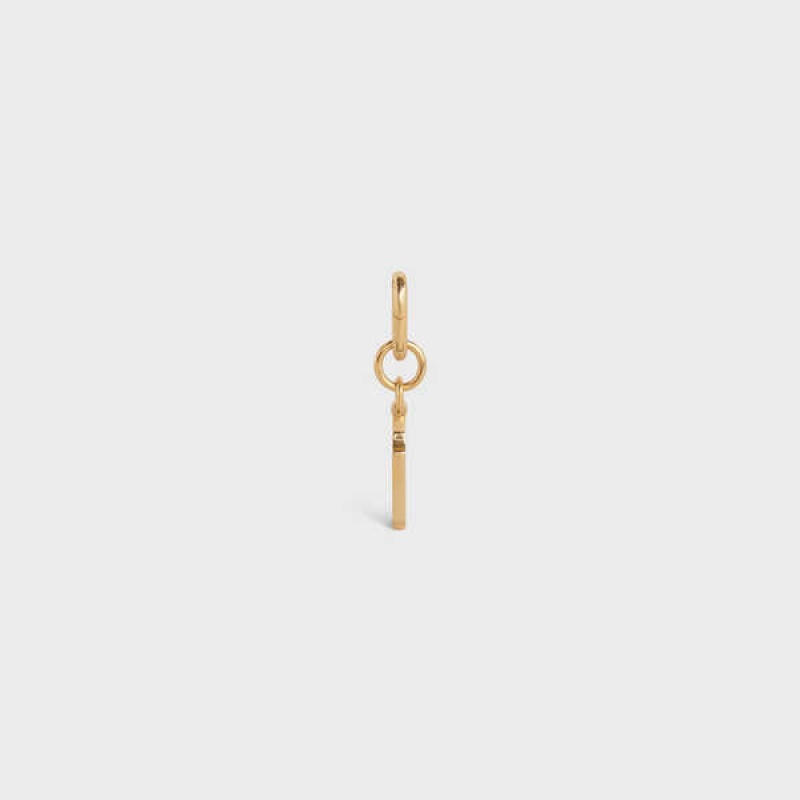 Gold Celine 16 CHARM in Brass Leather Goods Accessories | CL-592923