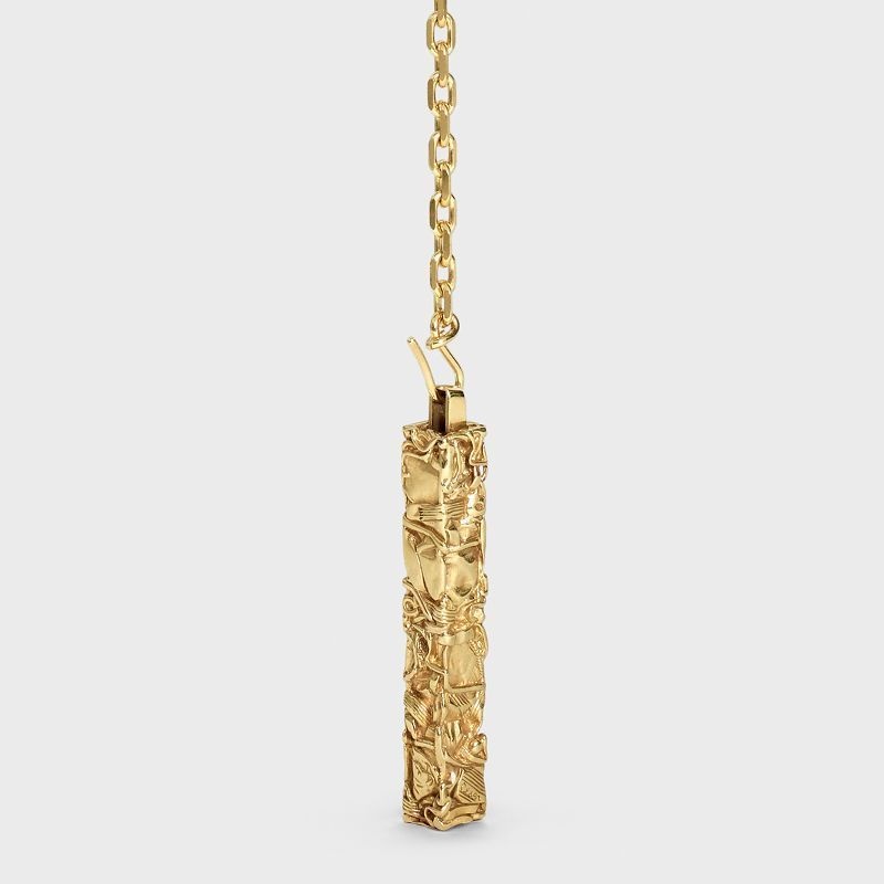 Gold Celine César Project Compression in Vermeil Necklaces | CL-591668