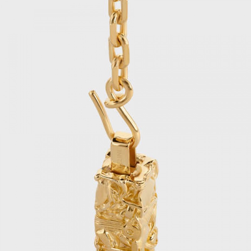 Gold Celine César Project Compression in Vermeil Necklaces | CL-591668