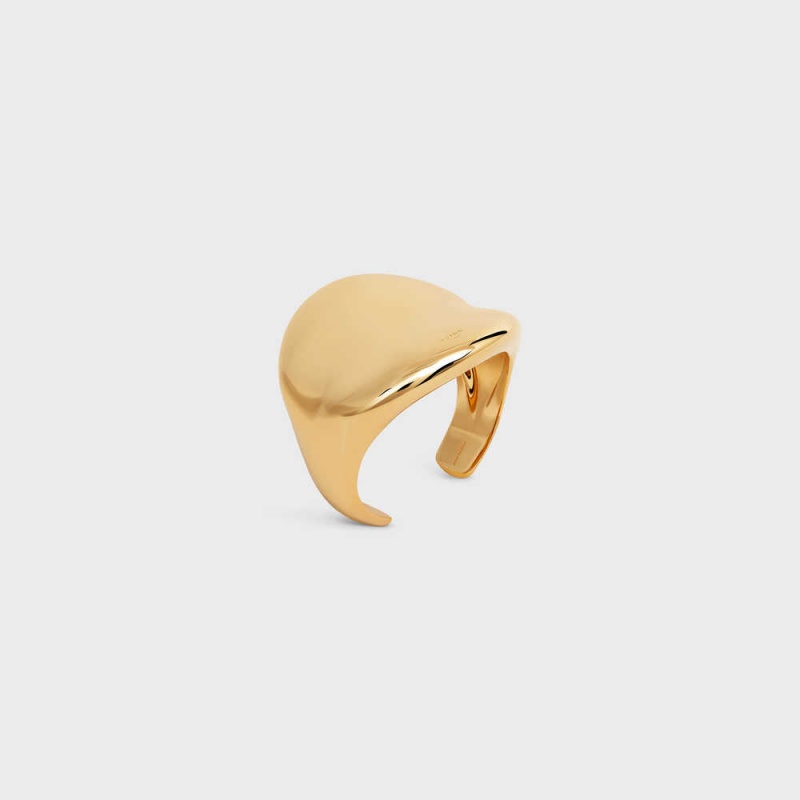 Gold Celine Formes Abstraites Cosmos Cuff in Brass with Gold Finish Bracelets | CL-592226