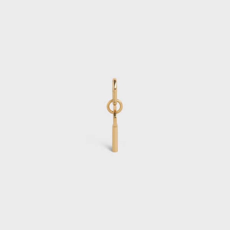 Gold Celine KEY CHARM in Brass Leather Goods Accessories | CL-592922