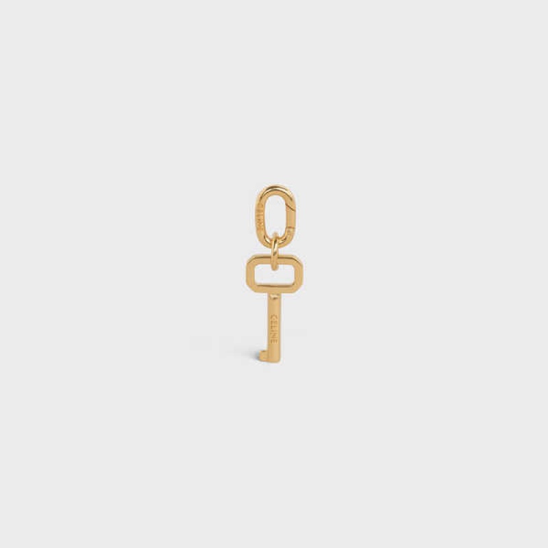 Gold Celine KEY CHARM in Brass Leather Goods Accessories | CL-592922