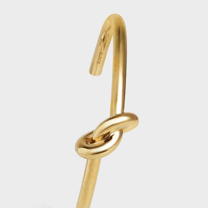 Gold Celine Knot Extra-Thin in Brass with Gold finish Bracelets | CL-592231