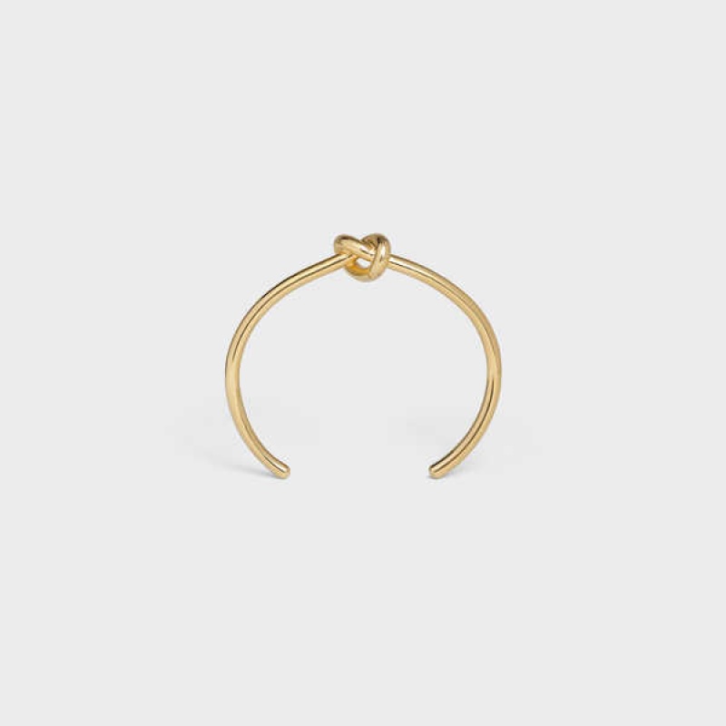 Gold Celine Knot Extra-Thin in Brass with Gold finish Bracelets | CL-592231