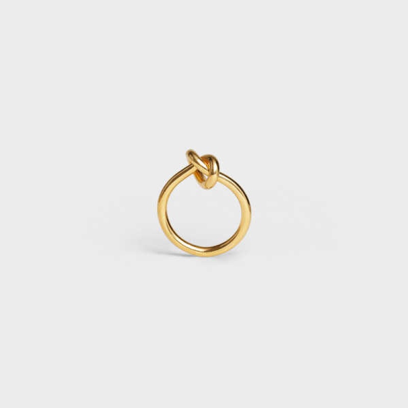 Gold Celine Knot in Brass with Gold finish Rings | CL-592195