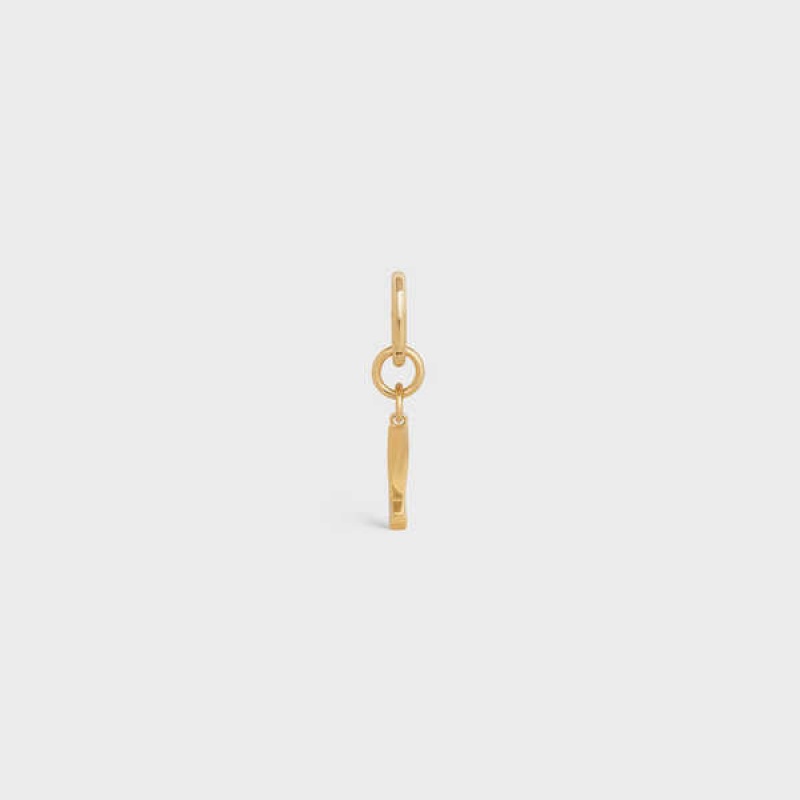 Gold Celine L CHARM in Brass Leather Goods Accessories | CL-592931