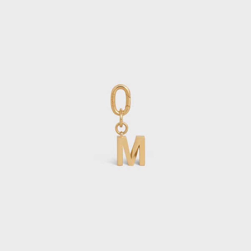 Gold Celine M CHARM in Brass Leather Goods Accessories | CL-592932