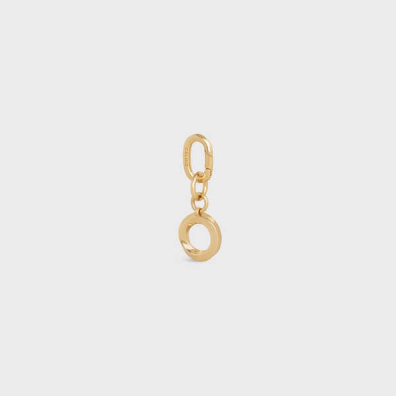 Gold Celine O CHARM in Brass Leather Goods Accessories | CL-592934