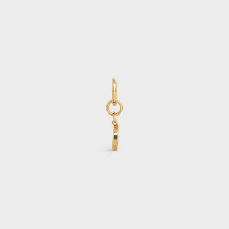 Gold Celine O CHARM in Brass Leather Goods Accessories | CL-592934