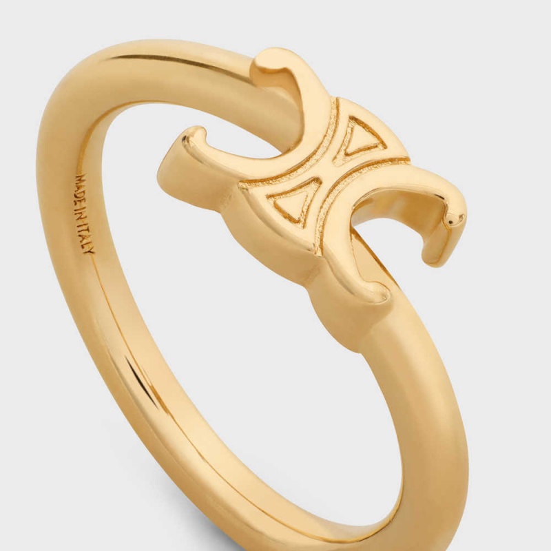 Gold Celine Triomphe Asymmetric in Brass with Gold Finish Rings | CL-592182